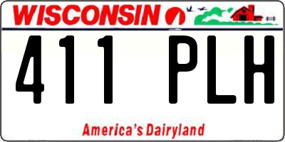 WI license plate 411PLH