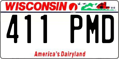 WI license plate 411PMD