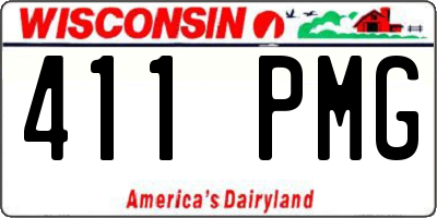 WI license plate 411PMG