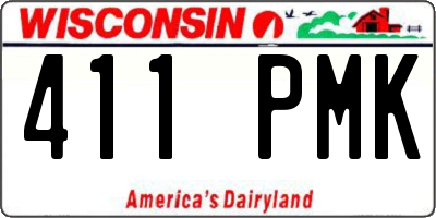 WI license plate 411PMK