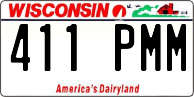 WI license plate 411PMM