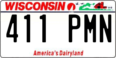 WI license plate 411PMN