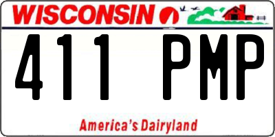 WI license plate 411PMP