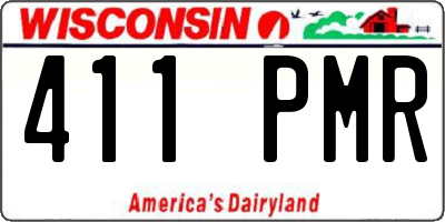 WI license plate 411PMR