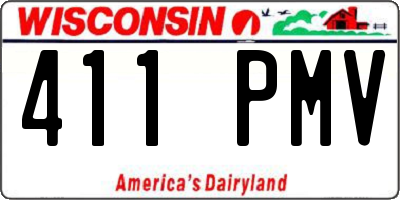 WI license plate 411PMV