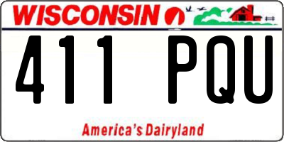 WI license plate 411PQU