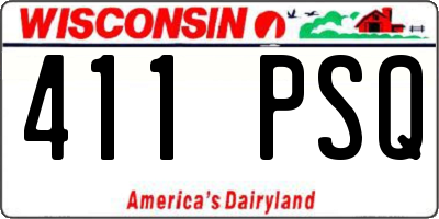 WI license plate 411PSQ