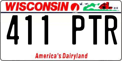WI license plate 411PTR
