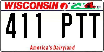 WI license plate 411PTT
