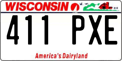 WI license plate 411PXE
