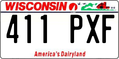 WI license plate 411PXF