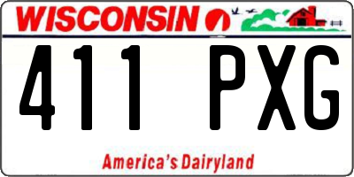 WI license plate 411PXG