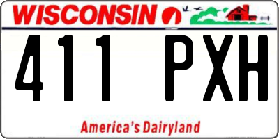 WI license plate 411PXH