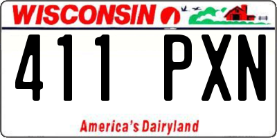 WI license plate 411PXN