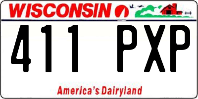 WI license plate 411PXP