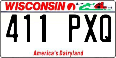 WI license plate 411PXQ