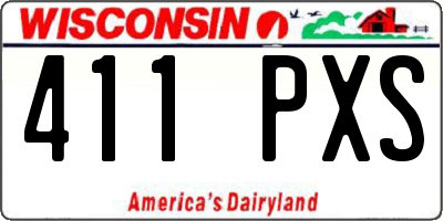 WI license plate 411PXS