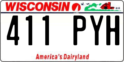 WI license plate 411PYH