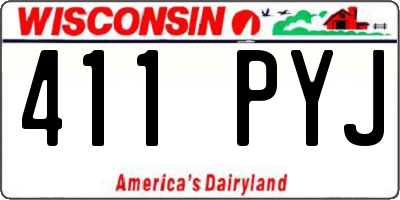 WI license plate 411PYJ