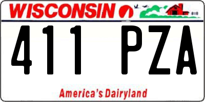 WI license plate 411PZA
