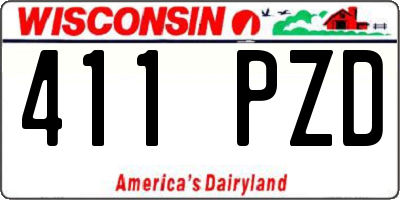 WI license plate 411PZD