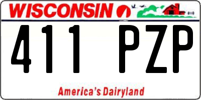 WI license plate 411PZP
