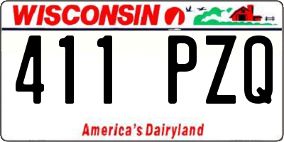 WI license plate 411PZQ