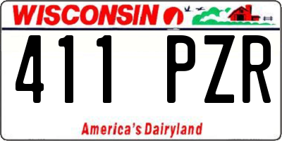 WI license plate 411PZR