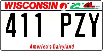 WI license plate 411PZY