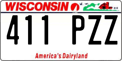 WI license plate 411PZZ