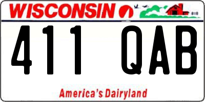 WI license plate 411QAB