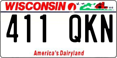 WI license plate 411QKN