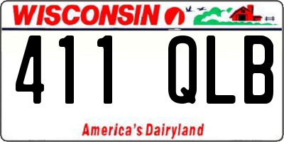 WI license plate 411QLB