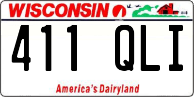 WI license plate 411QLI