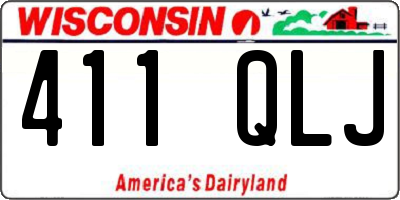WI license plate 411QLJ