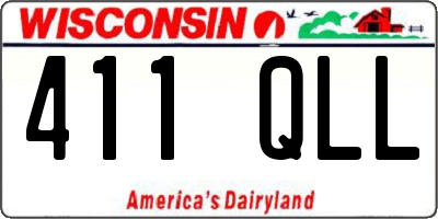WI license plate 411QLL