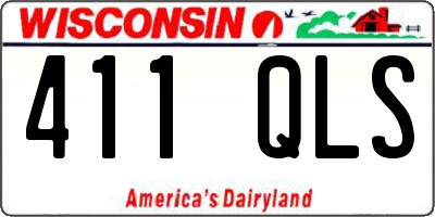 WI license plate 411QLS
