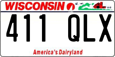 WI license plate 411QLX
