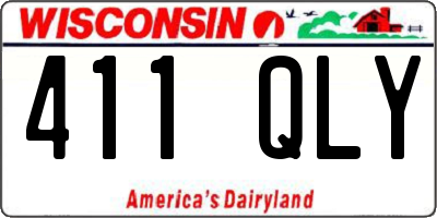WI license plate 411QLY