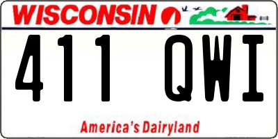 WI license plate 411QWI
