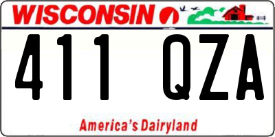 WI license plate 411QZA