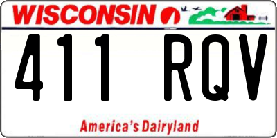 WI license plate 411RQV