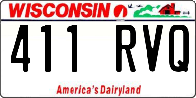 WI license plate 411RVQ