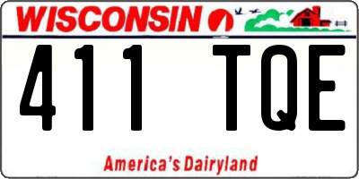 WI license plate 411TQE
