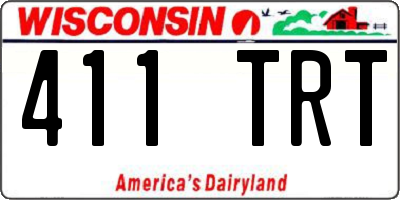 WI license plate 411TRT