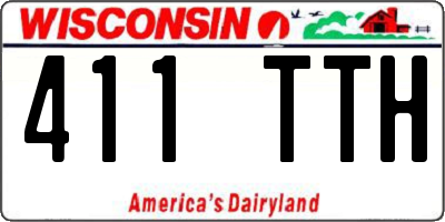 WI license plate 411TTH
