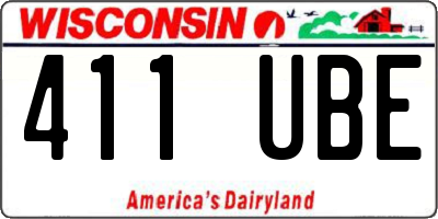 WI license plate 411UBE