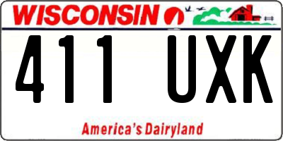 WI license plate 411UXK