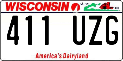 WI license plate 411UZG