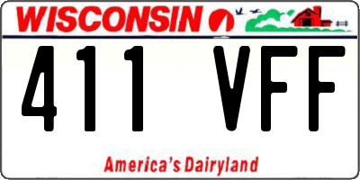 WI license plate 411VFF